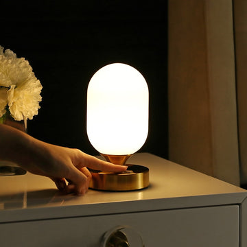 Eli 8" Bohemian Farmhouse Iron Rechargeable Integrated LED Table Lamp - JONATHAN Y